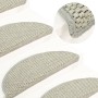 Alfombrilla autoadhesiva escalera sisal 15 uds gris 56x17x3 cm de vidaXL, Alfombrillas para escalones - Ref: Foro24-326863, P...