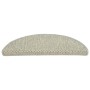 Alfombrilla autoadhesiva escalera sisal 15 uds gris 56x17x3 cm de vidaXL, Alfombrillas para escalones - Ref: Foro24-326863, P...