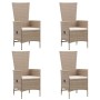 Beige 5-piece garden dining set by vidaXL, Garden sets - Ref: Foro24-3071893, Price: 585,23 €, Discount: %