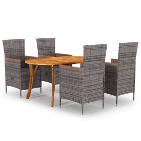 5-piece gray garden dining set by vidaXL, Garden sets - Ref: Foro24-3072018, Price: 877,99 €, Discount: %