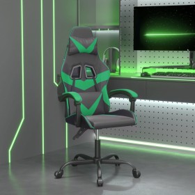 Black and green synthetic leather gaming chair by vidaXL, Gaming chairs - Ref: Foro24-3143845, Price: 111,70 €, Discount: %