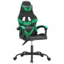 Black and green synthetic leather gaming chair by vidaXL, Gaming chairs - Ref: Foro24-3143845, Price: 111,70 €, Discount: %