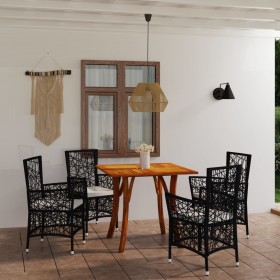 Juego de comedor para jardín 5 piezas marrón de vidaXL, Conjuntos de jardín - Ref: Foro24-3071878, Precio: 604,99 €, Descuent...