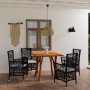 Juego de comedor para jardín 5 piezas marrón de vidaXL, Conjuntos de jardín - Ref: Foro24-3071878, Precio: 604,99 €, Descuent...