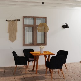 Juego de comedor para jardín 5 piezas negro de vidaXL, Conjuntos de jardín - Ref: Foro24-3071907, Precio: 502,99 €, Descuento: %