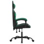 Black and green synthetic leather gaming chair by vidaXL, Gaming chairs - Ref: Foro24-3143845, Price: 111,70 €, Discount: %