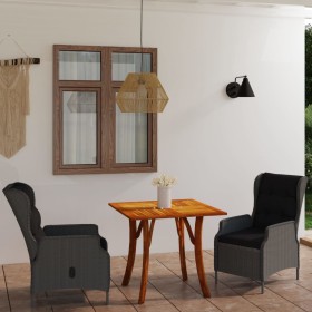 Juego de comedor para jardín 3 piezas gris oscuro de vidaXL, Conjuntos de jardín - Ref: Foro24-3071919, Precio: 590,33 €, Des...