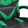 Black and green synthetic leather gaming chair by vidaXL, Gaming chairs - Ref: Foro24-3143845, Price: 111,70 €, Discount: %