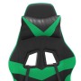 Silla gaming cuero sintético negro y verde de vidaXL, Sillones para videojuegos - Ref: Foro24-3143845, Precio: 111,70 €, Desc...