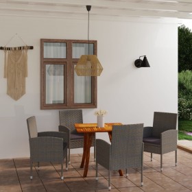 Juego de comedor para jardín 5 piezas gris antracita de vidaXL, Conjuntos de jardín - Ref: Foro24-3071917, Precio: 342,99 €, ...