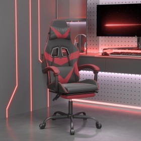 Gaming chair with footrest synthetic leather black red red by vidaXL, Gaming chairs - Ref: Foro24-3143861, Price: 119,99 €, D...