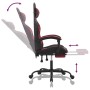 Silla gaming con reposapiés cuero sintético negro rojo tinto de vidaXL, Sillones para videojuegos - Ref: Foro24-3143861, Prec...