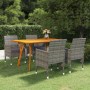 Gray 5-Piece Garden Dining Set by vidaXL, Garden sets - Ref: Foro24-3072112, Price: 528,02 €, Discount: %