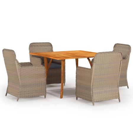 Brown 5-piece garden dining set by vidaXL, Garden sets - Ref: Foro24-3071963, Price: 720,99 €, Discount: %