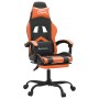 Gaming-Stuhl mit Fußstütze aus schwarz-orangefarbenem Kunstleder von vidaXL, Gaming-Stühle - Ref: Foro24-3143908, Preis: 124,...