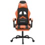 Gaming-Stuhl mit Fußstütze aus schwarz-orangefarbenem Kunstleder von vidaXL, Gaming-Stühle - Ref: Foro24-3143908, Preis: 124,...