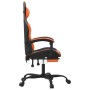 Gaming-Stuhl mit Fußstütze aus schwarz-orangefarbenem Kunstleder von vidaXL, Gaming-Stühle - Ref: Foro24-3143908, Preis: 124,...