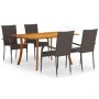 Garden dining set 5 pieces brown by vidaXL, Garden sets - Ref: Foro24-3072127, Price: 449,91 €, Discount: %