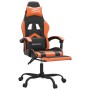 Gaming-Stuhl mit Fußstütze aus schwarz-orangefarbenem Kunstleder von vidaXL, Gaming-Stühle - Ref: Foro24-3143908, Preis: 124,...