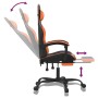 Gaming-Stuhl mit Fußstütze aus schwarz-orangefarbenem Kunstleder von vidaXL, Gaming-Stühle - Ref: Foro24-3143908, Preis: 124,...