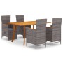 Gray 5-Piece Garden Dining Set by vidaXL, Garden sets - Ref: Foro24-3072144, Price: 700,99 €, Discount: %