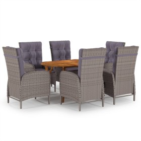 Gray 7-Piece Garden Dining Set by vidaXL, Garden sets - Ref: Foro24-3071997, Price: 1,00 €, Discount: %