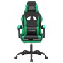 Silla gaming con reposapiés cuero sintético negro verde de vidaXL, Sillones para videojuegos - Ref: Foro24-3143881, Precio: 1...