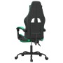 Silla gaming con reposapiés cuero sintético negro verde de vidaXL, Sillones para videojuegos - Ref: Foro24-3143881, Precio: 1...