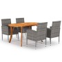 Juego de comedor para jardín 5 piezas gris antracita de vidaXL, Conjuntos de jardín - Ref: Foro24-3072042, Precio: 488,82 €, ...