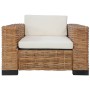 Set of 2-piece natural rattan sofas with cushions by vidaXL, Sofas - Ref: Foro24-278625, Price: 765,07 €, Discount: %