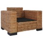 3-teilige Sofagarnitur aus natürlichem Rattan mit Kissen von vidaXL, Sofas - Ref: Foro24-278624, Preis: 1,00 €, Rabatt: %