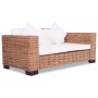 Natural rattan sofa set with cushions 2 pieces by vidaXL, Sofas - Ref: Foro24-278622, Price: 816,34 €, Discount: %