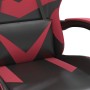 Silla gaming cuero sintético negro y rojo vino tinto de vidaXL, Sillones para videojuegos - Ref: Foro24-3143849, Precio: 111,...