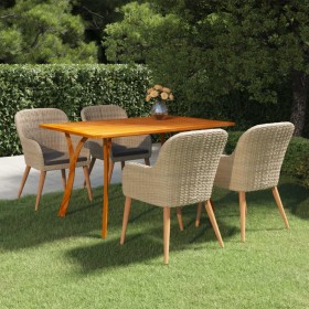 Brown 5-piece garden dining set by vidaXL, Garden sets - Ref: Foro24-3072155, Price: 704,99 €, Discount: %