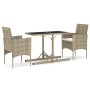 Juego de comedor para jardín 3 piezas beige de vidaXL, Conjuntos de jardín - Ref: Foro24-3072459, Precio: 205,71 €, Descuento: %