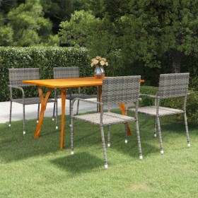 Juego de comedor para jardín de 5 piezas gris antracita de vidaXL, Conjuntos de jardín - Ref: Foro24-3072157, Precio: 361,99 ...