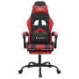 Silla gaming con reposapiés cuero sintético negro rojo de vidaXL, Sillones para videojuegos - Ref: Foro24-3143903, Precio: 13...