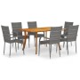 Gray 7-Piece Garden Dining Set by vidaXL, Garden sets - Ref: Foro24-3072132, Price: 476,34 €, Discount: %