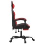 Gaming-Stuhl mit Fußstütze aus schwarzem rotem Kunstleder von vidaXL, Gaming-Stühle - Ref: Foro24-3143903, Preis: 136,17 €, R...