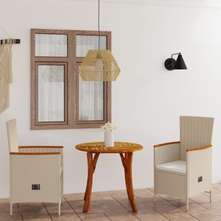 Juego de comedor para jardín 3 piezas beige de vidaXL, Conjuntos de jardín - Ref: Foro24-3071771, Precio: 393,99 €, Descuento: %