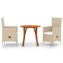 Juego de comedor para jardín 3 piezas beige de vidaXL, Conjuntos de jardín - Ref: Foro24-3071771, Precio: 393,99 €, Descuento: %