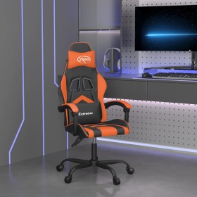 Silla gaming cuero sintético negro y naranja de vidaXL, Sillones para videojuegos - Ref: Foro24-3143896, Precio: 118,99 €, De...