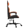 Black and orange synthetic leather gaming chair by vidaXL, Gaming chairs - Ref: Foro24-3143896, Price: 118,19 €, Discount: %