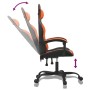 Schwarzer und orangefarbener Gaming-Stuhl aus Kunstleder von vidaXL, Gaming-Stühle - Ref: Foro24-3143896, Preis: 118,99 €, Ra...