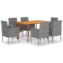 Juego de comedor para jardín 7 piezas gris antracita de vidaXL, Conjuntos de jardín - Ref: Foro24-3072164, Precio: 588,87 €, ...