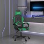 Black and green synthetic leather gaming chair by vidaXL, Gaming chairs - Ref: Foro24-3143893, Price: 120,01 €, Discount: %