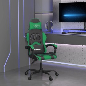 Black and green synthetic leather gaming chair by vidaXL, Gaming chairs - Ref: Foro24-3143893, Price: 120,99 €, Discount: %