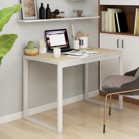 White and oak wood computer desk by vidaXL, Desks - Ref: Foro24-30198, Price: 113,49 €, Discount: %