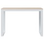 White and oak wood computer desk by vidaXL, Desks - Ref: Foro24-30198, Price: 113,26 €, Discount: %