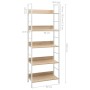 5-stufiges Regal aus technischem Eichenholz, 60 x 27,6 x 158,5 cm von vidaXL, Bücherregale und Regale - Ref: Foro24-288229, P...